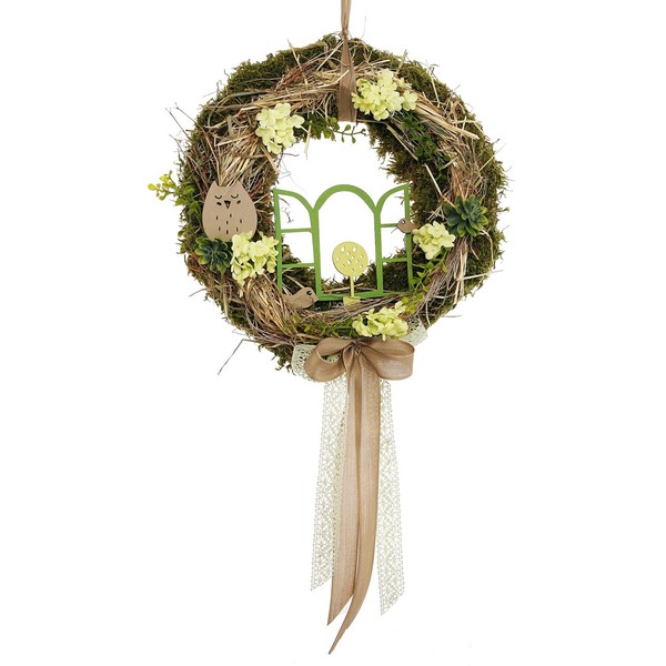 CreaFlor Home Door Wreath Diameter Approx. 30 cm Window Motif