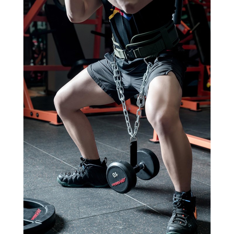 Weighted Dip Belt for Weight Lifting With Chain 46" and