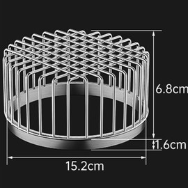 Chinflly 1 PCS Gutter Guards,304 Stainless Steel Filter Strainer Fits for Round Downspout,6 Inch Inner Diameter Gutter Downspout Protectors,Anti-Blocking Cap Drain Cover