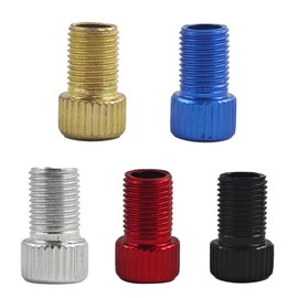 Runseaway 5Pcs Presta to Schrader Valve Adapter, Aluminium Alloy Presta Valve Adapter Converter for Bikes, Inflate Presta Valve Tires with Standard Pump or Air Compressor, Multi-Color