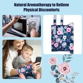 Microwave Heating Pad for Hands and Fingers，Reusable Lavender Heated Gloves for Arthritis，Heated Hands Mitts Warmers for Pain, Stiff Joints, Carpal Tunnel (Blue)