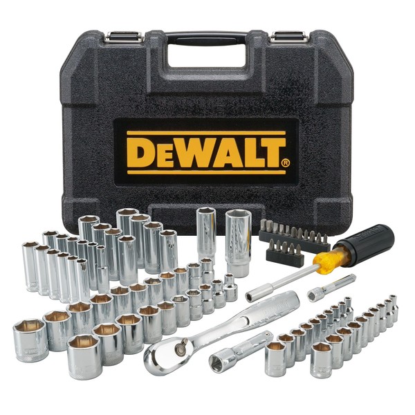 DEWALT Mechanics Tool Set, Includes Ratchets, Drill Bits and Anti-Slip