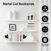 2Pcs Peeping Cat Metal Bookends Cute Cat Book Ends for
