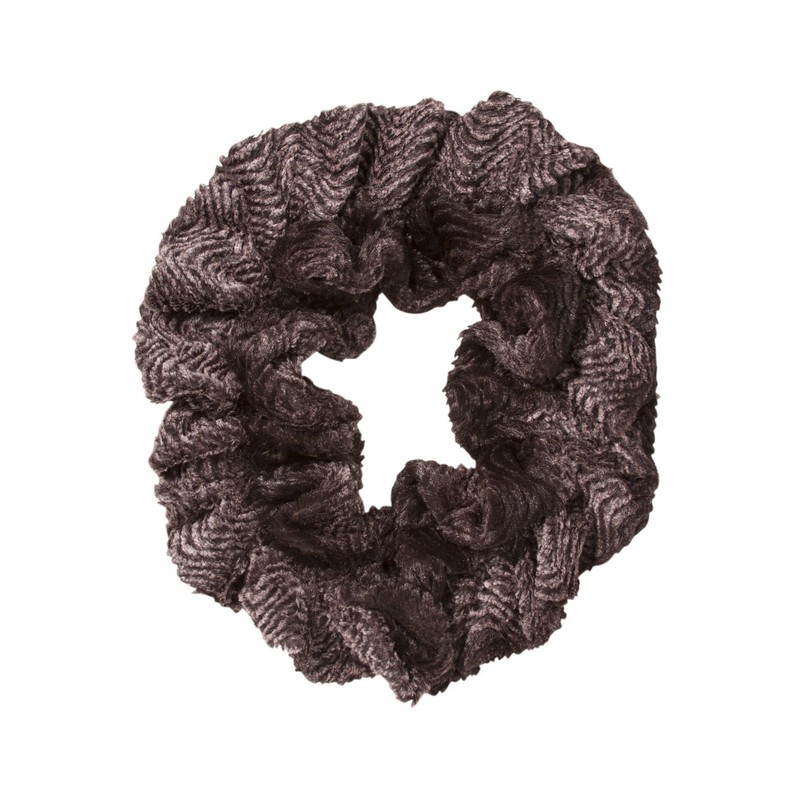Faux Fur Stretchable Scarf Neck Warmer - Brown
