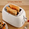 Roter Mond 2 Slice Toaster Retro Stainless Steel with Bagel,