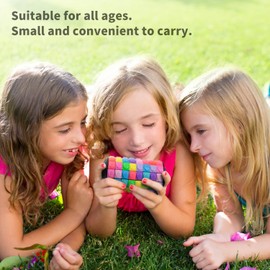 Rotate and Slide Puzzle,Fidget Toys Restore and Create,Fidget Slider Open Cover for Quick Play,Brain Teaser,Sensory Toys,Educational Toys (8 Colors,7 Layers)