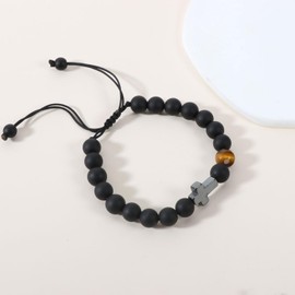 AULSIEY Easter Basket Stuffers for Son,Easter Gifts for Teens Teenagers,Cross Bracelt Christian Religious Easters Basket Stuffers Gifts Birthday Jewelry for Grandson Godson (B1)