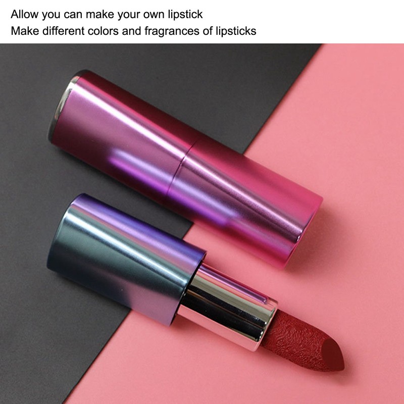 3pcs Empty Lipstick Tubes Trilateral Shaped DIY Lip Balm Container