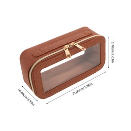 Ipetboom Clear PVC Makeup Bag Zipper Travel Toiletry Organizer with Multiple Compartments for Easy Access Spacious Interior for Women and Men for Daily Use