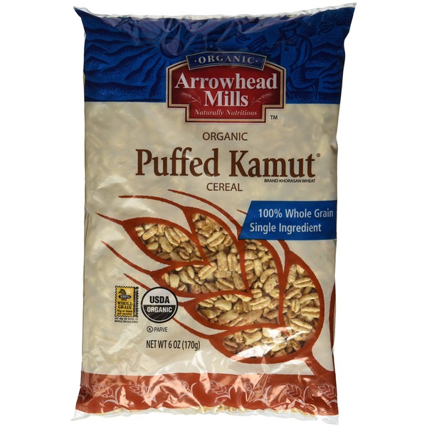 Arrowhead Mills Puffed Cereal, 6 oz (Organic Puffed Kamut, 6oz - Pack of 3)