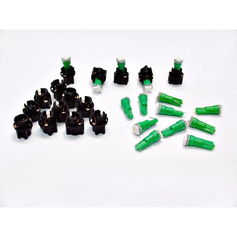 Lumiglow 15 Green Ford LEDs Lights Bulbs 3/8" Sockets Instrument