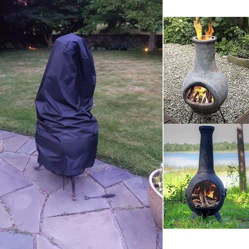 Groumh LARGE SIZE Protective Chiminea Covers, Weather Resistant Outdoor Patio
