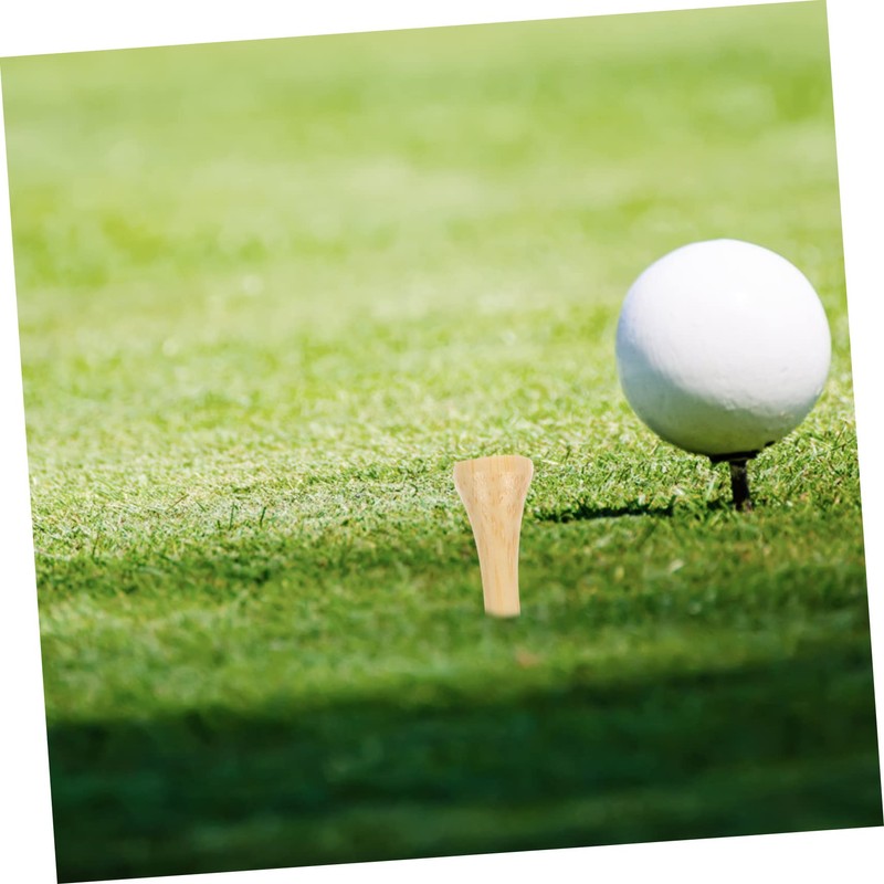 BIUDECO Practical Golf Tees 50pcs Bamboo Ball Markers Long Roll
