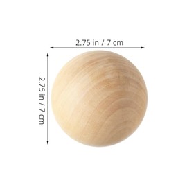 OSALADI 2 palline per fai da te non finite, 7 cm, grandi sfere in legno duro naturale, progetti di decorazione fai da te, palline di legno per decorazioni natalizie e decorazioni per la casa