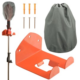 Garage Organizer Trimmer Rack w/Waterproof Trimmer Cover Garden Power Tool, Garden Power Tool Hanger Weed Whackers Holder Wall Mounted for Grass Trimmer, Hedge Trimmer, Garage Trimmer, Garden Tools