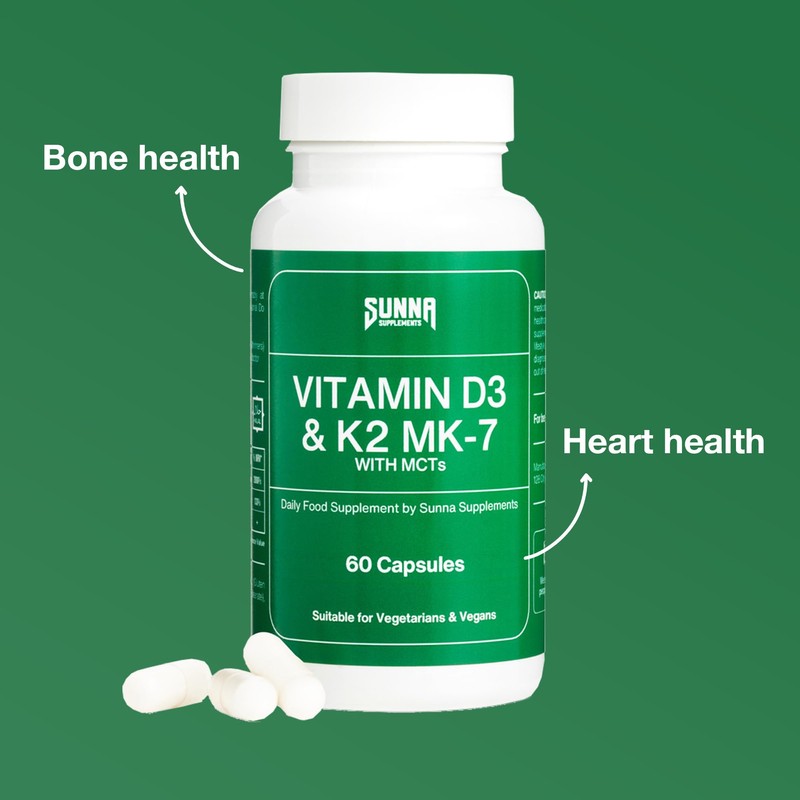 Sunna Supplements Vitamin D3 & K2 60's (150ml White)