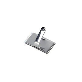 Amon 3424 Stainless Steel Cable Holder, Silver, Includes Cord Sticker / Cable Holder / Clip / Hook, 1.0” x 0.6” (25.0 x 15.0 mm), Pack of 10
