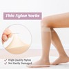 WAJIAFAR Sheer Knee High Stockings for Women-6 Pairs 20D Sheer