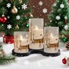 DRomance Snowman Glass Flameless Candles Rechargeable Battery Operated with Remote