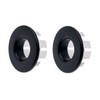 JZK 2 x Matte Black Coated Copper Metal Bathroom Sink