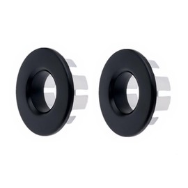 JZK 2 x Matte Black Coated Copper Metal Bathroom Sink Overflow Ring Overflow Hole Replacement Plug Round Cover Ring for Kitchen and Bathroom Sink Bowl