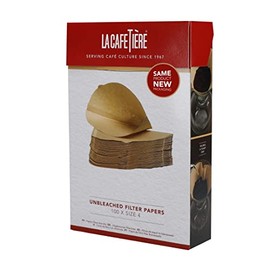 La Cafetiere 100 Unbleached Filter Bags Coffee Filters for Size 4 Coffee Machines
