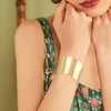 Generisch Gold Cuff Bracelets for Women, Pack of 2 Open