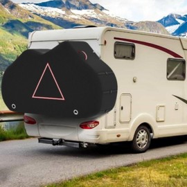 Bike Cover for Transport 2 Bikes Outdoor Bike Covers for 2 Bikes on Rear Bike Rack Transport Heavy Duty Waterproof, 420D Bicycle Rack Covers for 2 Bikes on Car Hitch Travel Storage Type2