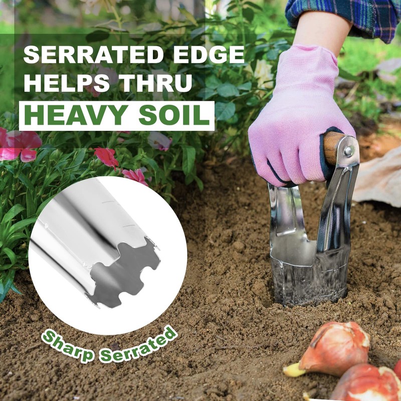 Haliaeetus Bulb Planter Tool, 4 inches Depth Mark Hand Bulb