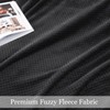Yebeda Cuddly Waffle Blanket 130 x 170 cm, Dark Grey,