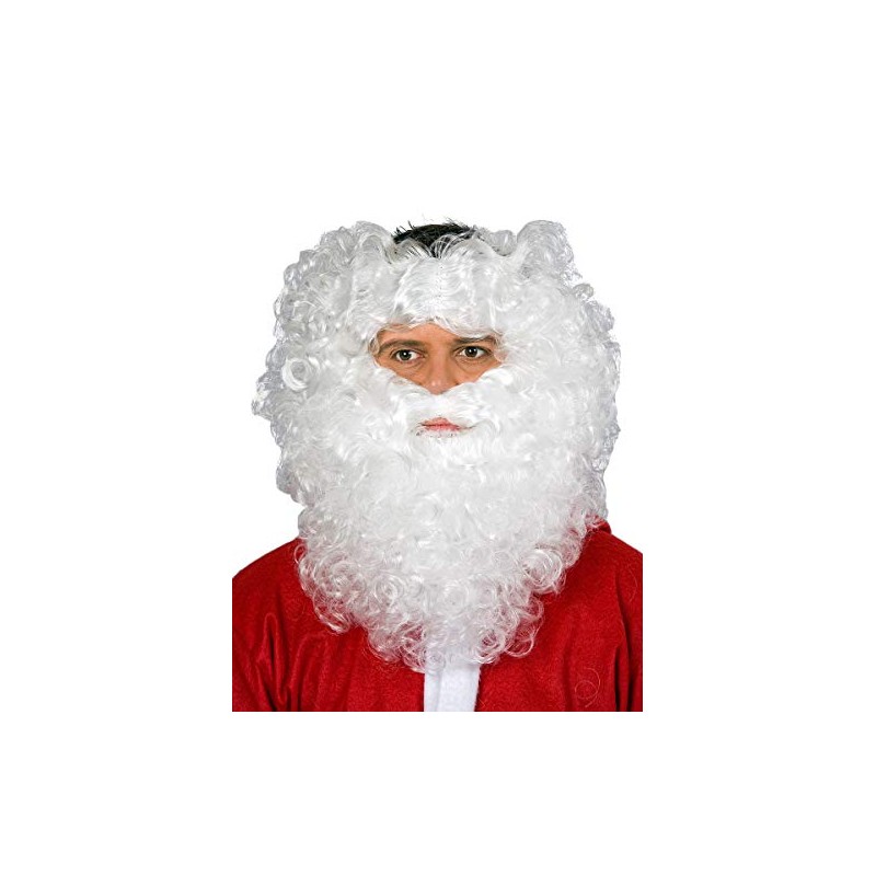 Curling beard and headband, white