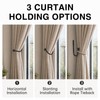 HOJLKLD Curtain Holdbacks, 4 Pcs Wall Mounted Metal Curtains Hook