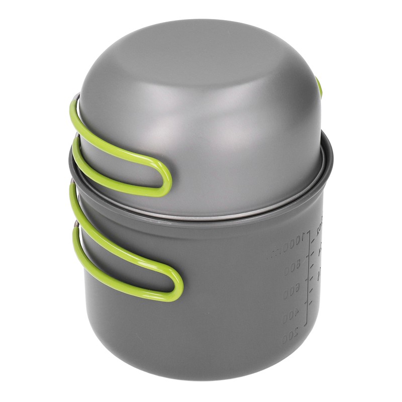4pcs Camping Pot Kit Multi Layers Anti Scalding Design Camping