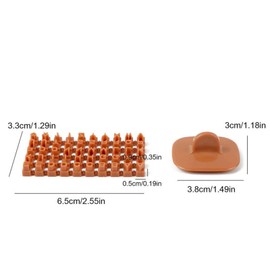 Wonafa Letter Stamps for Clay-Pottery Stamps with Double Small Alphabet & Numeric Symbols, Also Used as Cookie Stamps Letters & Clay Letter Stamps (Brown_100pcs)
