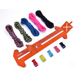 Pro Paracord Jig and Beginner Bracelet Kit - 50 Feet of Paracord and Buckles Free