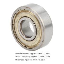 minifinker Skateboard Bearing, High Efficiency ABEC 11 Corrosion Resistance 608ZZ Bearings Low Noise for Roller Skates Dance Boards