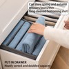 BDSHUNBF 2 Pack Clothes Drawer Organisers, with Hanger Hook, 7