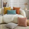 Mandioo Pack of 2 Solid Decorative Soft Chenille Burnt Brick