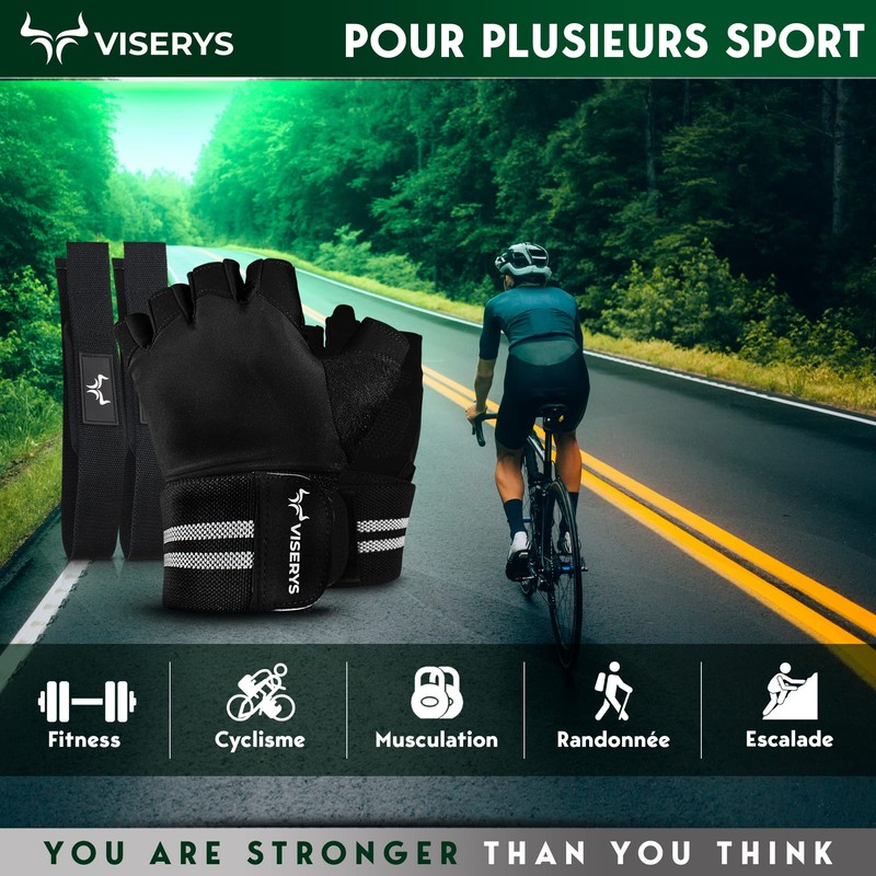 VISERYS Weight Lifting Glove with Wrist Support + Weight Lifting