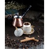 DEMMEX Turkish Coffee Espresso Cup with Inner Porcelain, Metal Holder,