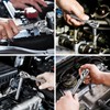 HOYETO 1/4" Extendable Ratchet Wrench, 72-Tooth Telescopic for Auto Repair