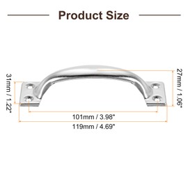sourcing map Gate Handle Pulls, 2Pcs 5-inch/119mm Long Door Pull Handles with Screws for Cabinet Drawer Hardware Handles Pulls