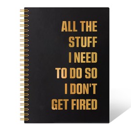 THEBESTU All The Stuff I Need To Do So I Don't Get Fired 160 Pages Hardcover Blank Spiral Notebook, Funny Going Away Gifts for Coworker Leaving, New Job Gifts, Funny Gag Leaving Gifts for Colleague