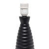 Simple Designs LT2076-BLK Alsace Ceramic Ribbed Bottle Table Lamp, Black