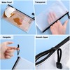 12 Pieces Plastic Wallet Zip Document Folder/PVC Waterproof Document Folder