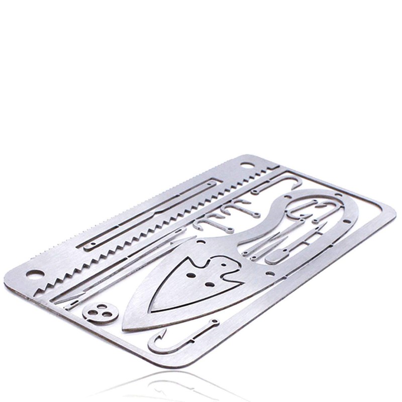 Buspoll Survival Cards: (18- in -1) EDC wallet multifunctional survival
