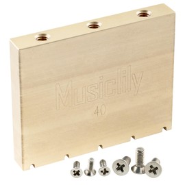 Musiclily Ultra Full Solid Brass Block for Electric Guitar Gotoh GE1996T Floyd Rose Locking Tremolo Bridge, 40mm Tall