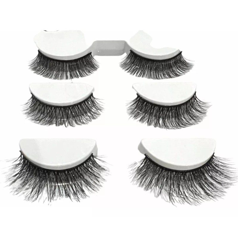 NUUDDEA Kit Pestañas Postizas Magnéticas 3d Con Delineador De Ojos