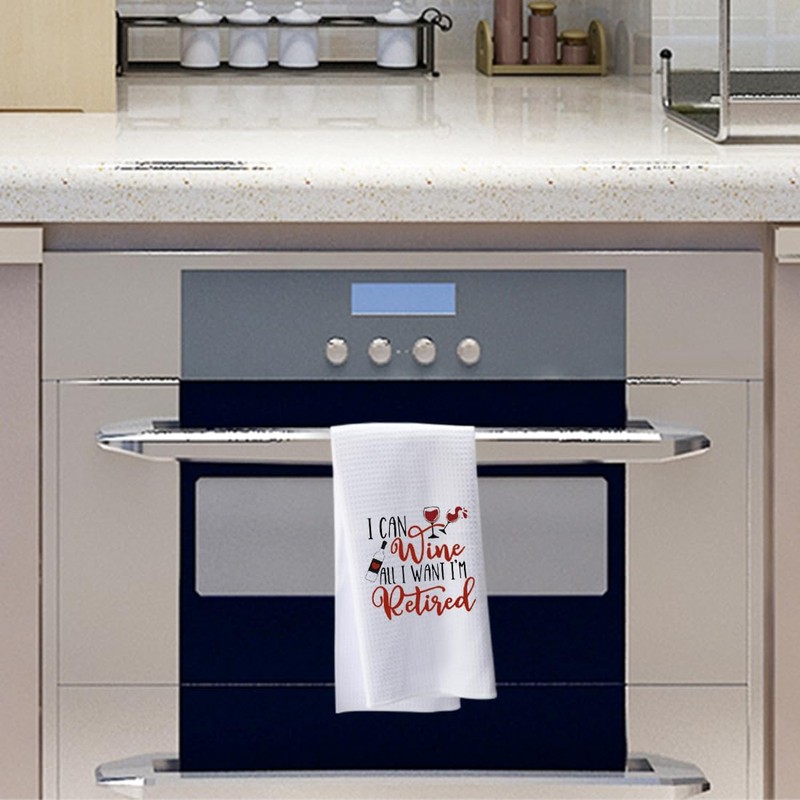 PWHAOO Wine Drinker Kitchen Towel I Can Wine All I