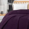 Utopia Bedding Cotton Waffle Blanket 300 GSM (Plum - 90x108